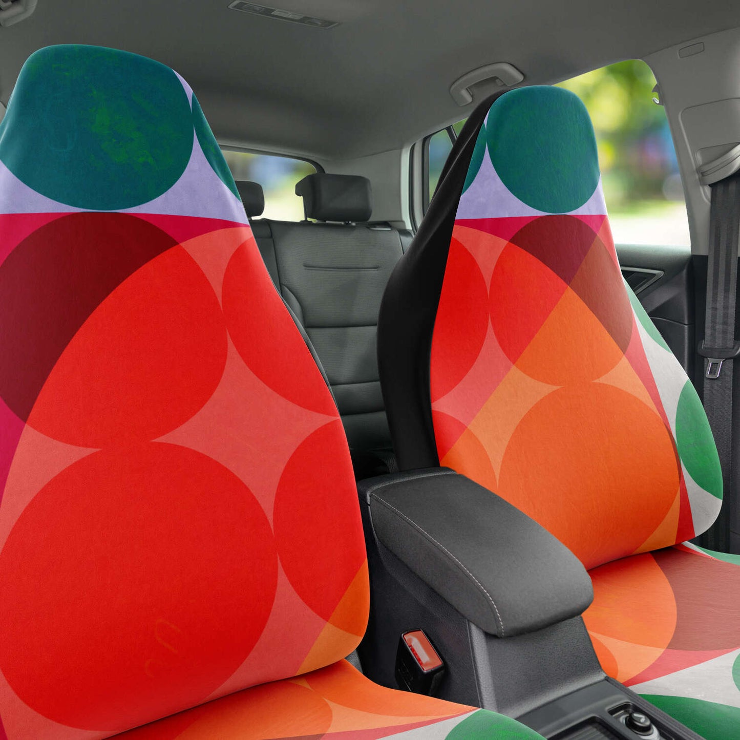 Bold and Stylish Geometric Modern Color Car Seat Covers
