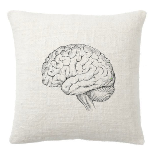 Illustrated Brain Pillow