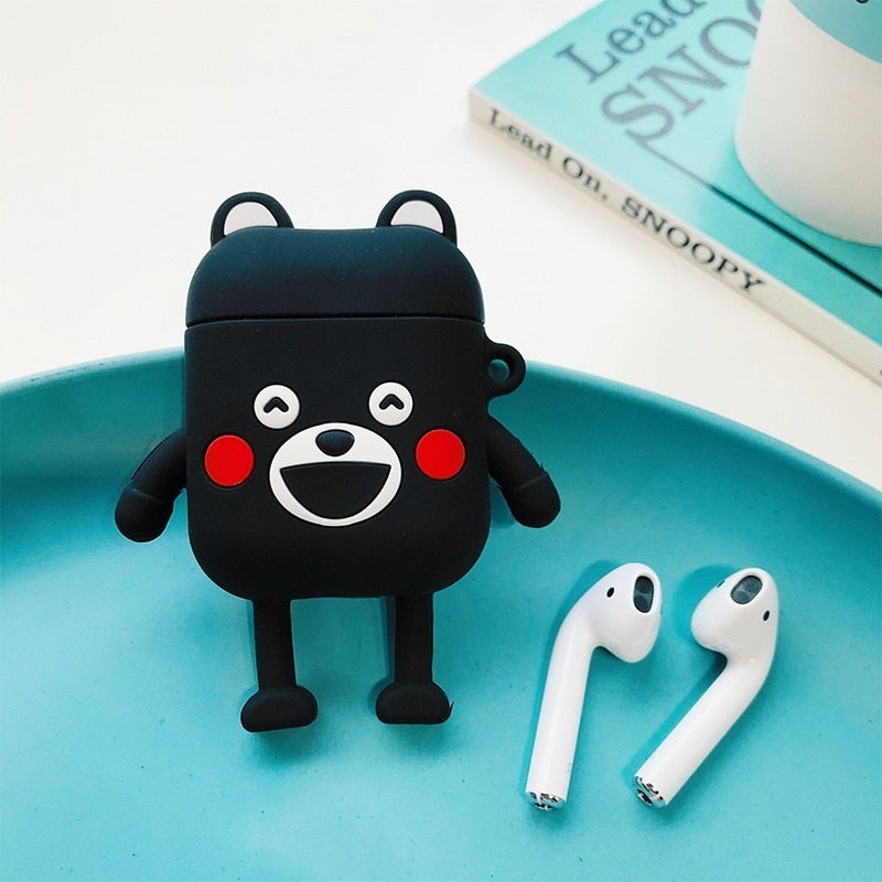 VOZRO Cartoon Wireless Bluetooth Earphone Case For Apple AirPods Silicone Charging Headphones Cases For Airpods2Protective Cover