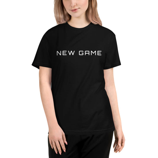 Gamer's "NEW GAME" Sustainable T-Shirt